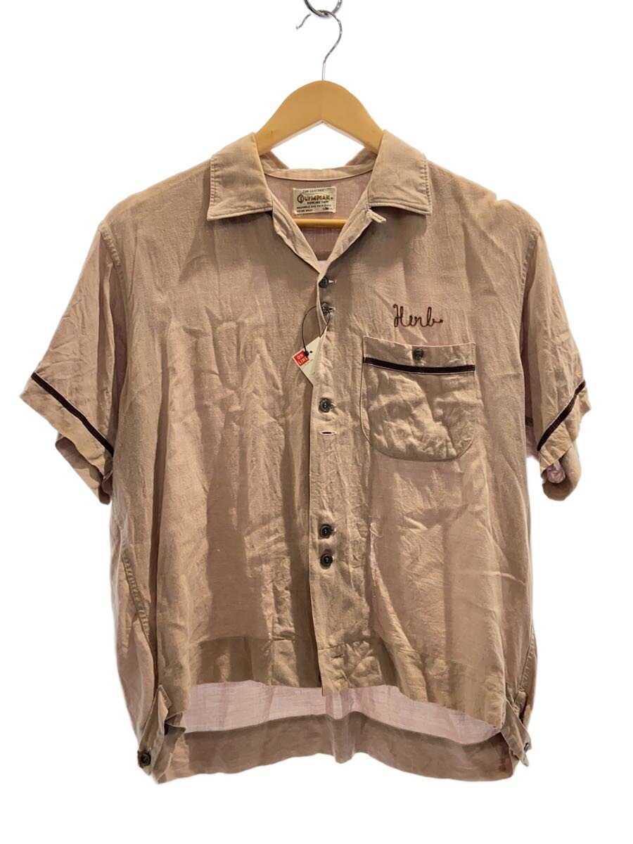 【中古】Olympian bowling shirt/半袖プルオーバー/60s/CRM/無地【メンズウェア】