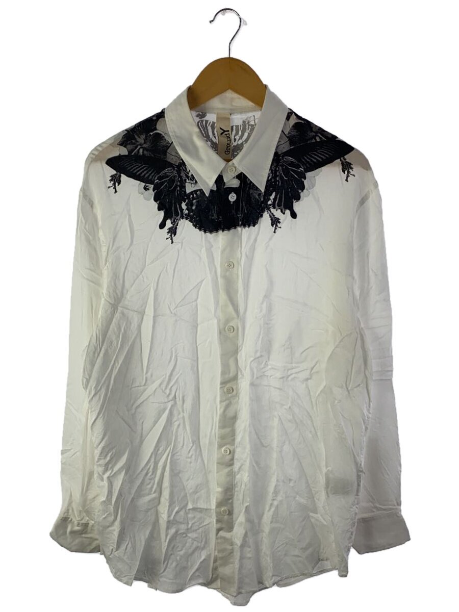 【中古】Ground Y◆長袖プルオーバー/3/--/WHT/GC-B03-200【メンズウェア】