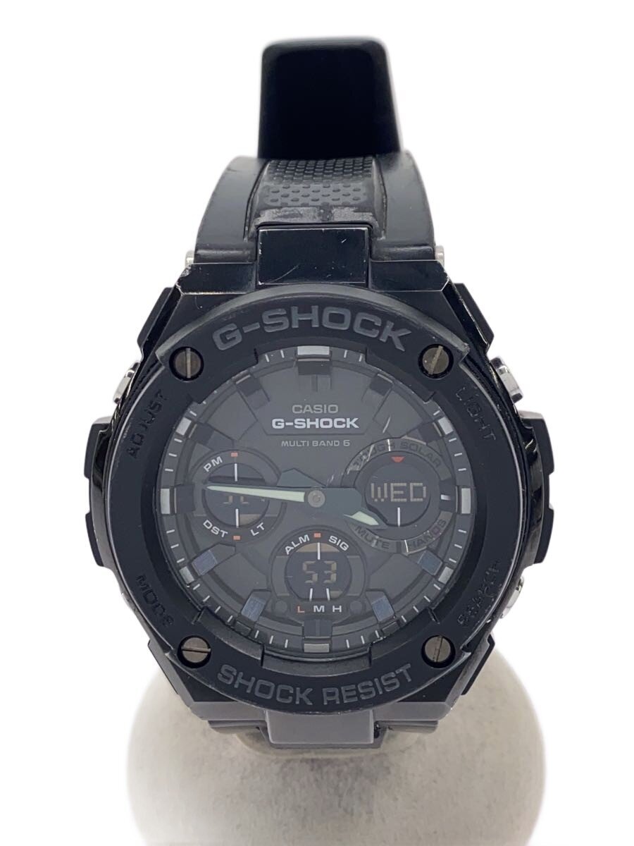 【中古】CASIO◆ソーラーウオッチ・G-SHOCK/デジアナ/BLK/BLK【服飾雑貨他】