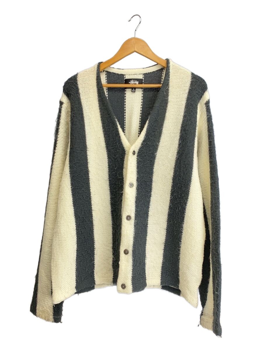 【中古】STUSSY◆ジレー/XL/アクリル樹脂/WHT【メンズウェア】