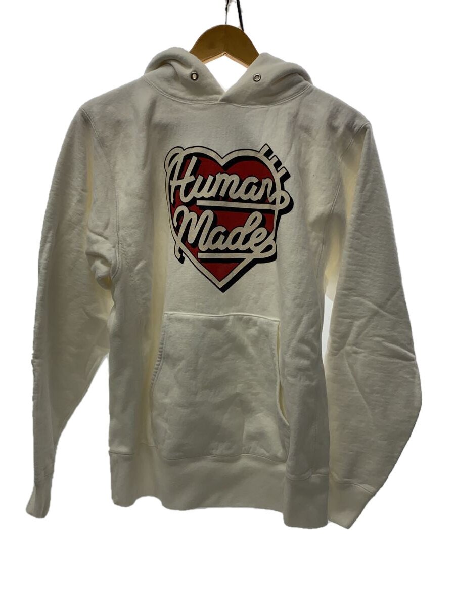 【中古】HUMAN MADE◆24AW HEAVYWEIGHT HOODIE/M/綿織物/WHT/刷り上げる/HM28CS046【メンズウェア】