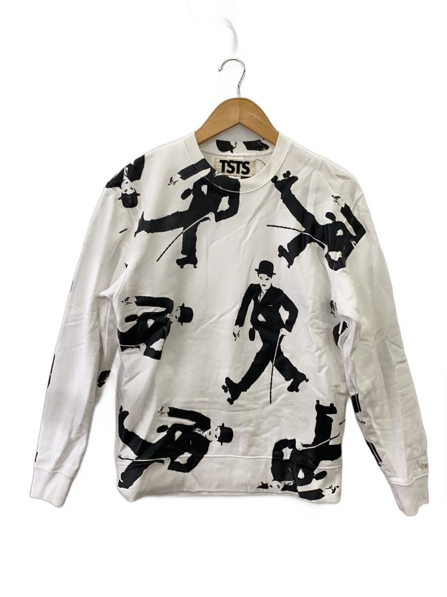 【中古】TSTS◆CHARLIE CHAPLIN SWEAT SHIRT/スウェット/M/コットン/WHT/総柄/23amm0101【メンズウェア】|2nd STREET 店