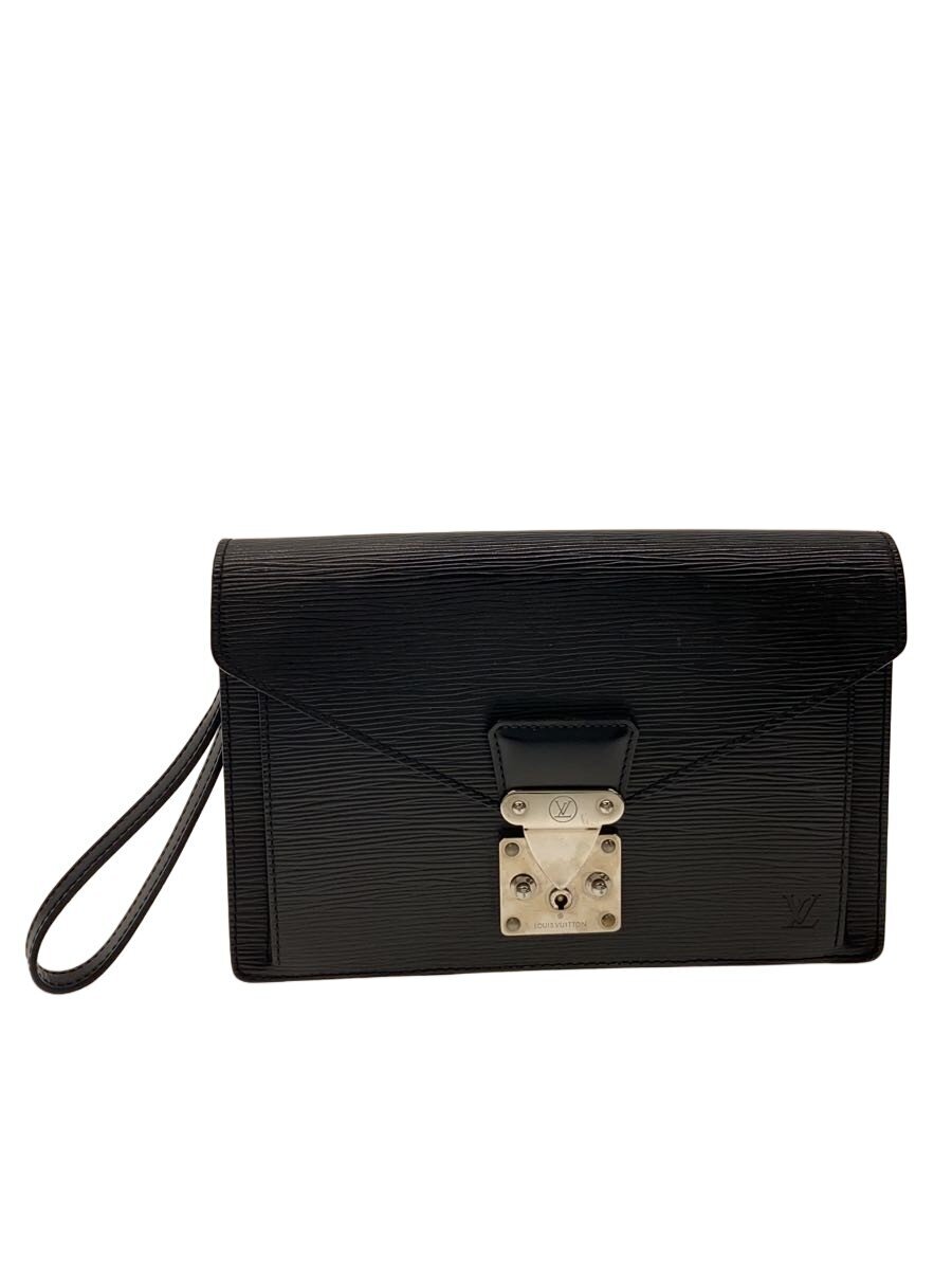 【中古】LOUIS VUITTON◆ポシェット・セリエドラゴンヌ_エピ/なめし革/BLK【御徒面子】