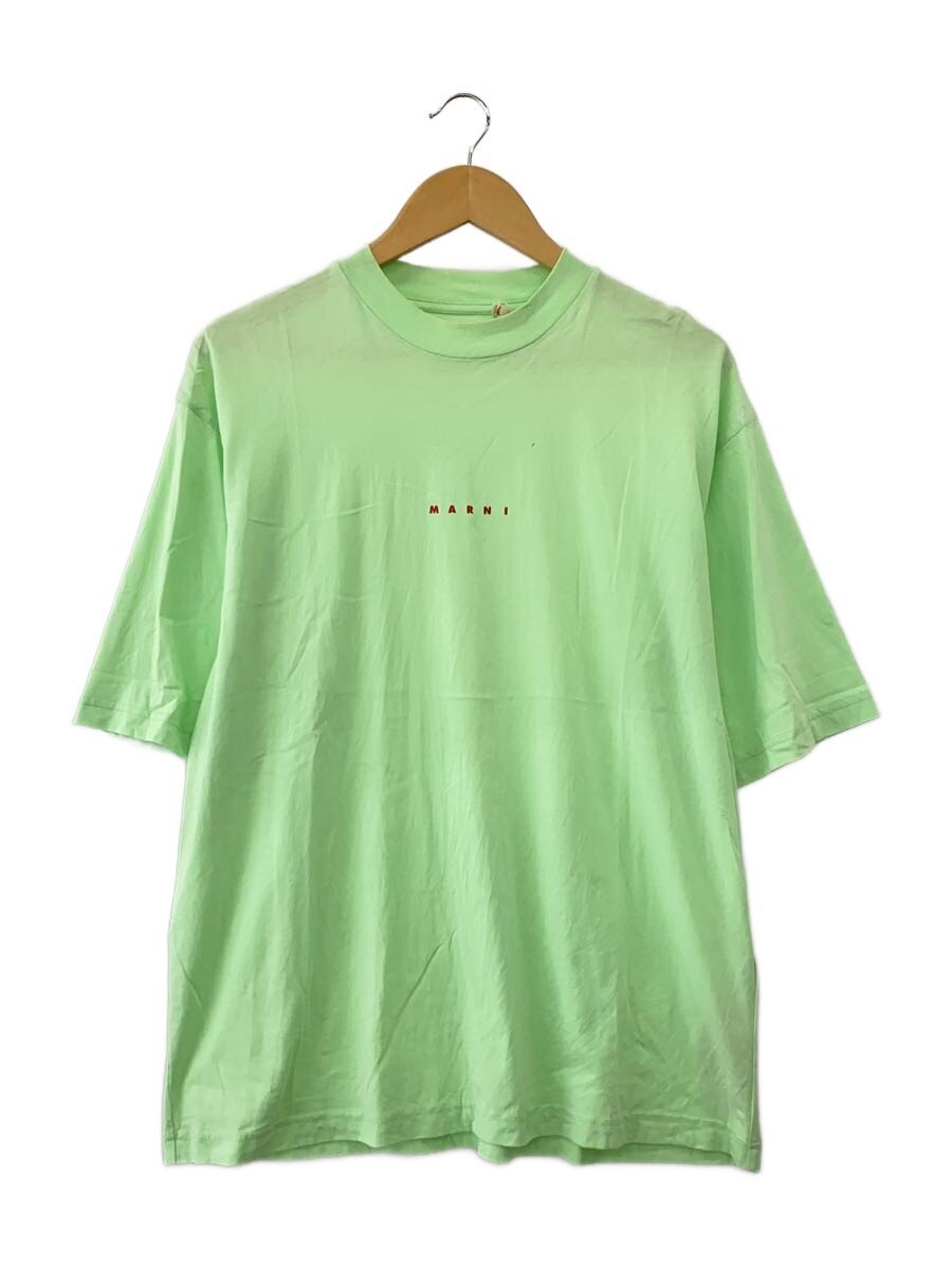 【中古】MARNI◆23SS/ロゴタグホツレ/ヨゴレ・シミ引き渡し有/ティーシャツ/46/綿織物/GRN/HUMU0223P1//【メンズウェア】