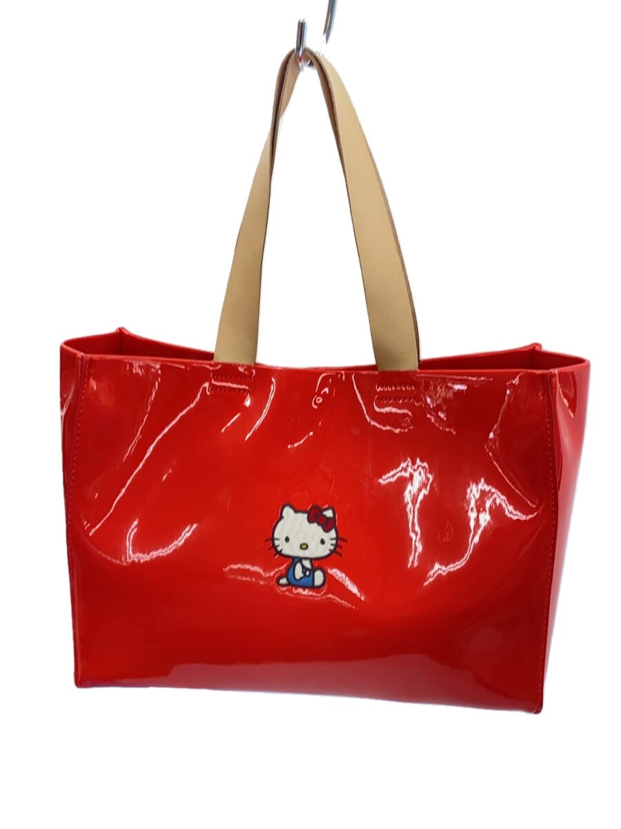 【中古】BEAMS◆トートバッグ/エナメル/RED【御徒面子】
