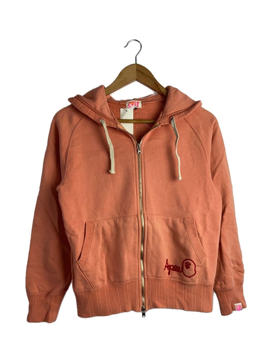 【中古】A BATHING APE◆ジップパーカー/--/綿織物/PNK【レディース御召しもの】