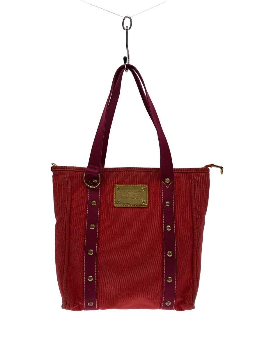 【中古】LOUIS VUITTON◆河馬MM_アンティグア/トートバッグ/--/RED【御徒面子】