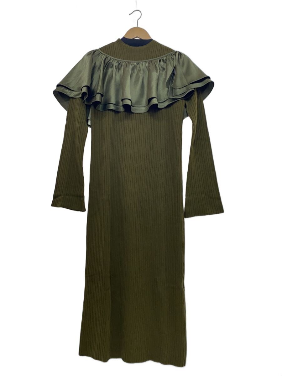 【中古】AMERI◆RAFFLE SET KNIT DRESS/S/綿織物/KHK/02320590920//【レディース御召しもの】
