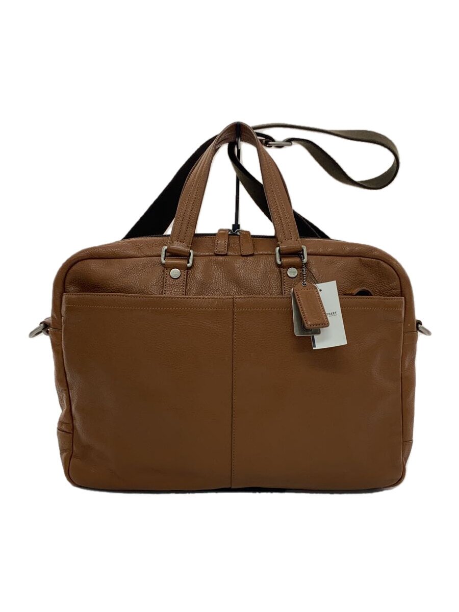 【中古】COACH◆ブリーフ入れもの/なめし革/BRW/F70354【御徒面子】