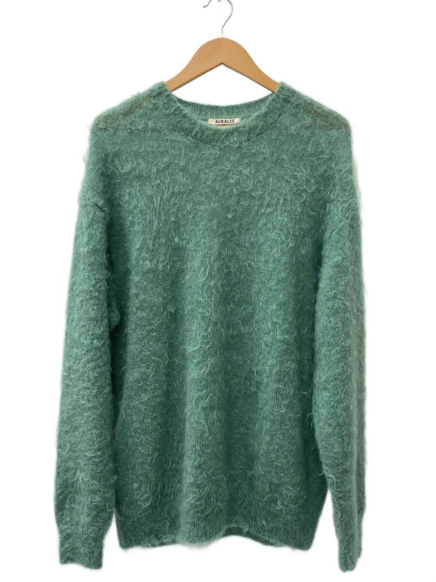 【中古】AURALEE◆Brushed Super Kid Mohair Knit P/O/4/モヘア/BLU/A23AP02KM【メンズウェア】|2nd STREET 店