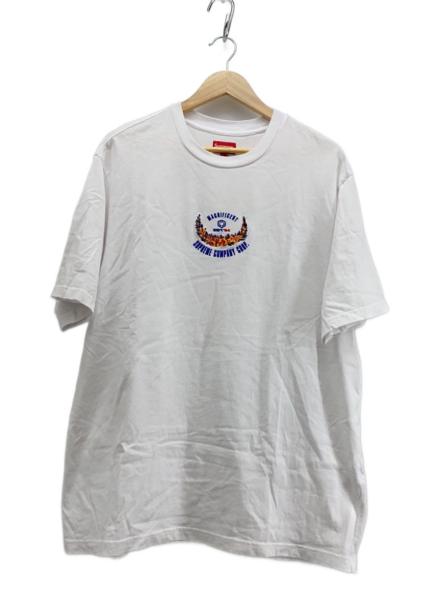 【中古】Supreme◆プルオーバー/L/綿織物/WHT【メンズウェア】