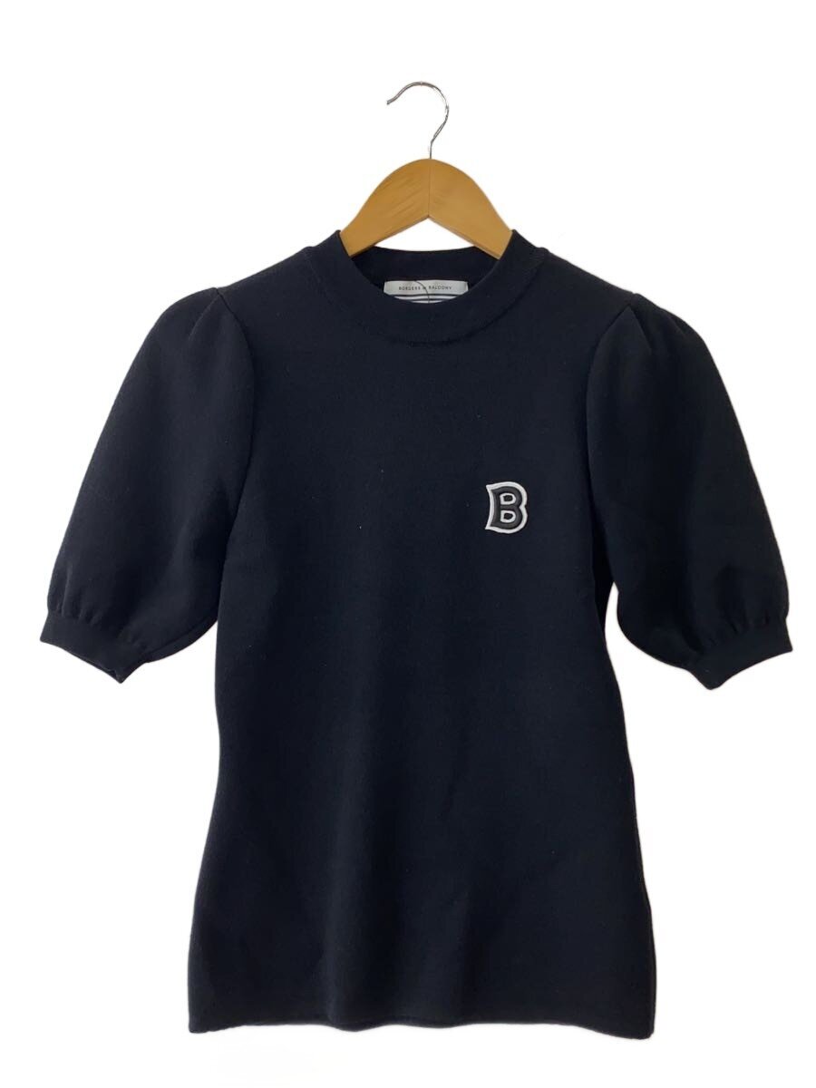 【中古】BORDRES at BALCONY◆21AW/WOOLSILK TEAM TOP/ニット・セーター(薄手)/36/ウール/BLK【レディースウェア】|2nd STREET 店