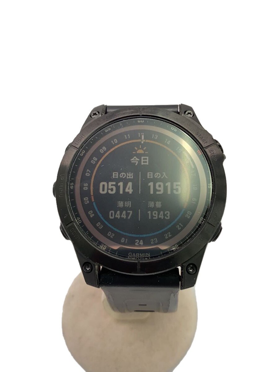 【中古】GARMIN◆スマートウォッチ/デジタル/天然ゴム/BLK/BLK/FENIX7//【服飾雑貨他】