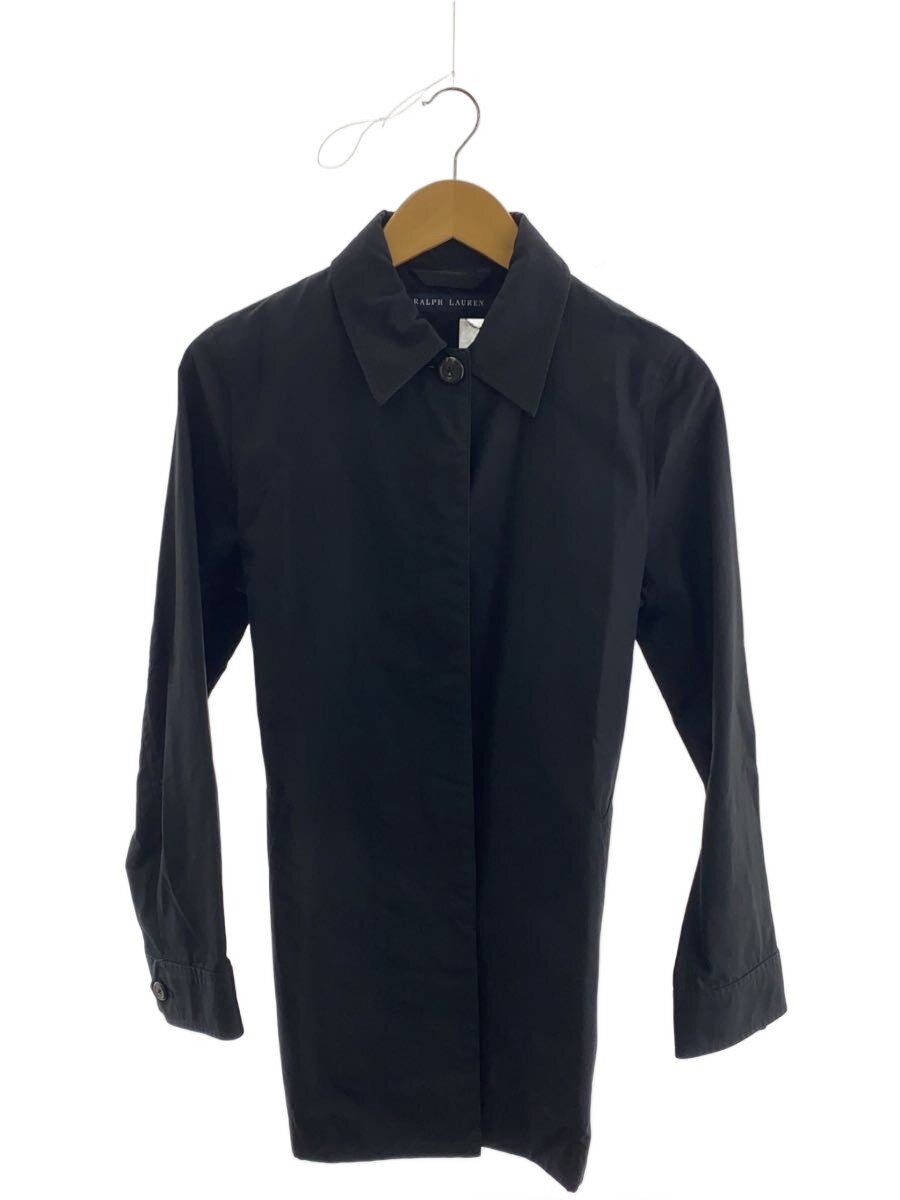 【中古】RALPH LAUREN◆厚地の外套/9/綿織物/BLK//【レディース御召しもの】