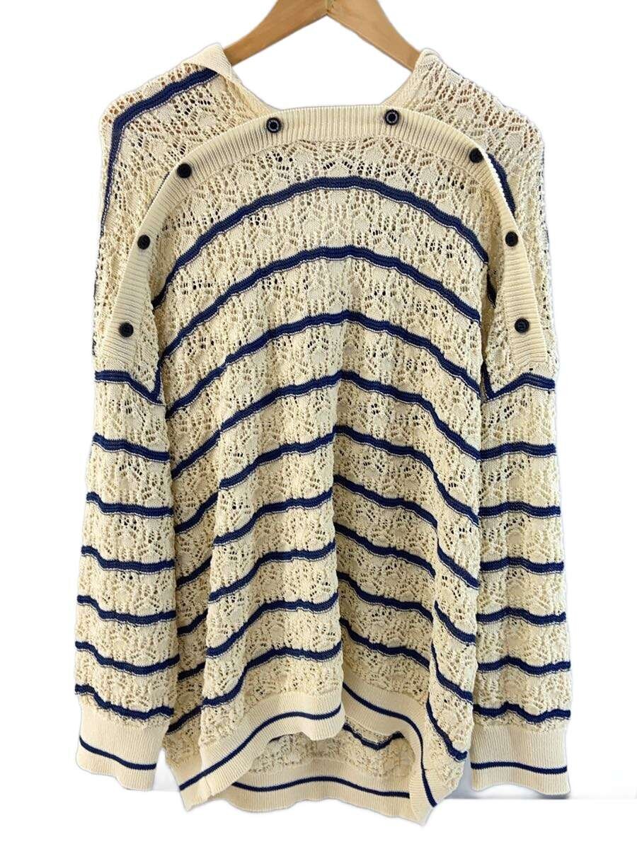 【中古】DAIRIKU◆Alan Marine Knit/編み物・プルオーバー(薄っぺら)/L/綿織物/IVO/間借り人/24SS K-7//【メンズウェア】