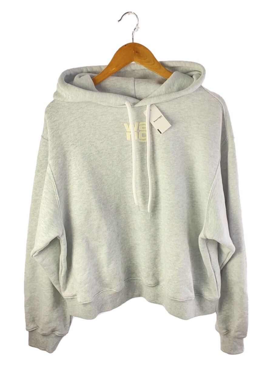 【中古】Alexander Wang◆ストラクチャードテリー パフロゴタイプ フーディ/M/綿織物/GRY/4CC3242101【レディース御召しもの】