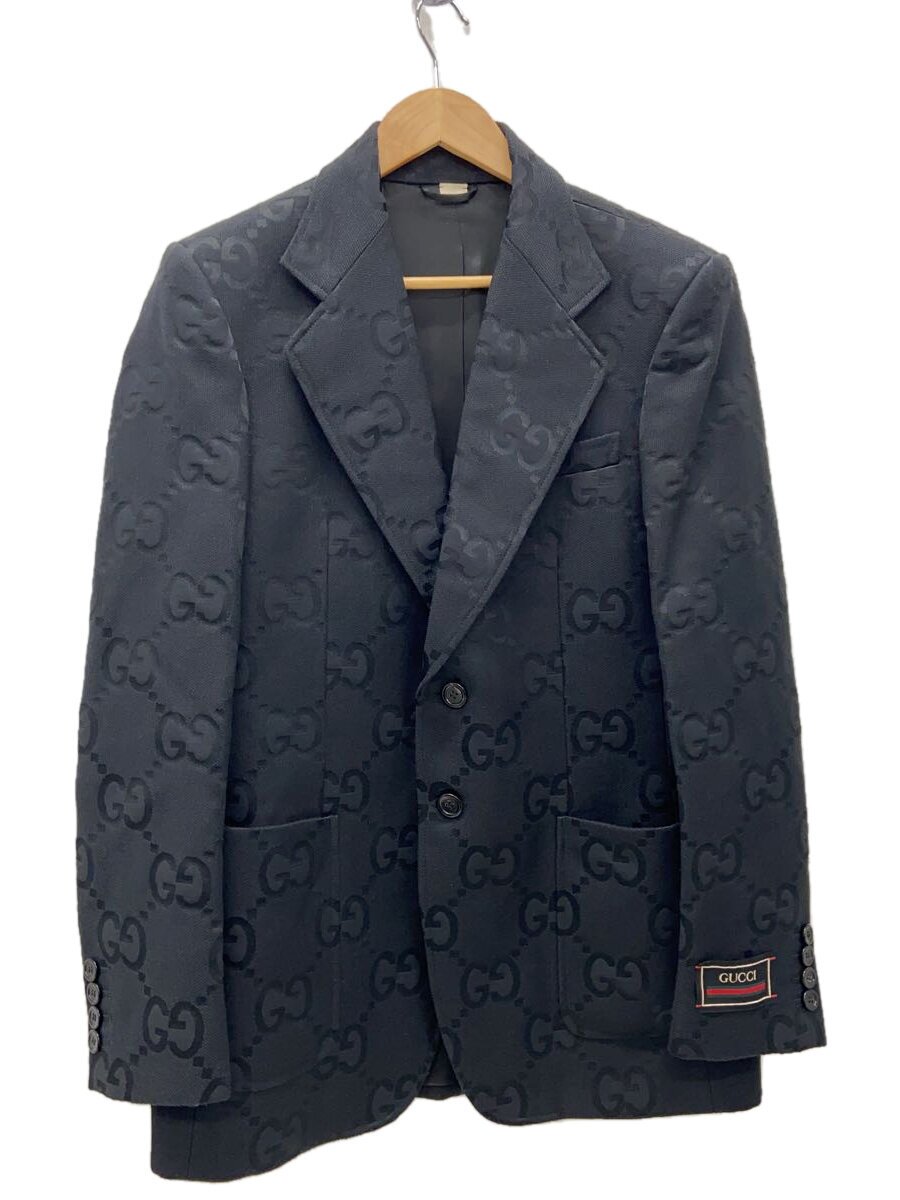 【中古】GUCCI◆GGデザインテーラードジャケット/50/コットン/BLK/総柄/680759//【メンズウェア】|2nd STREET 店