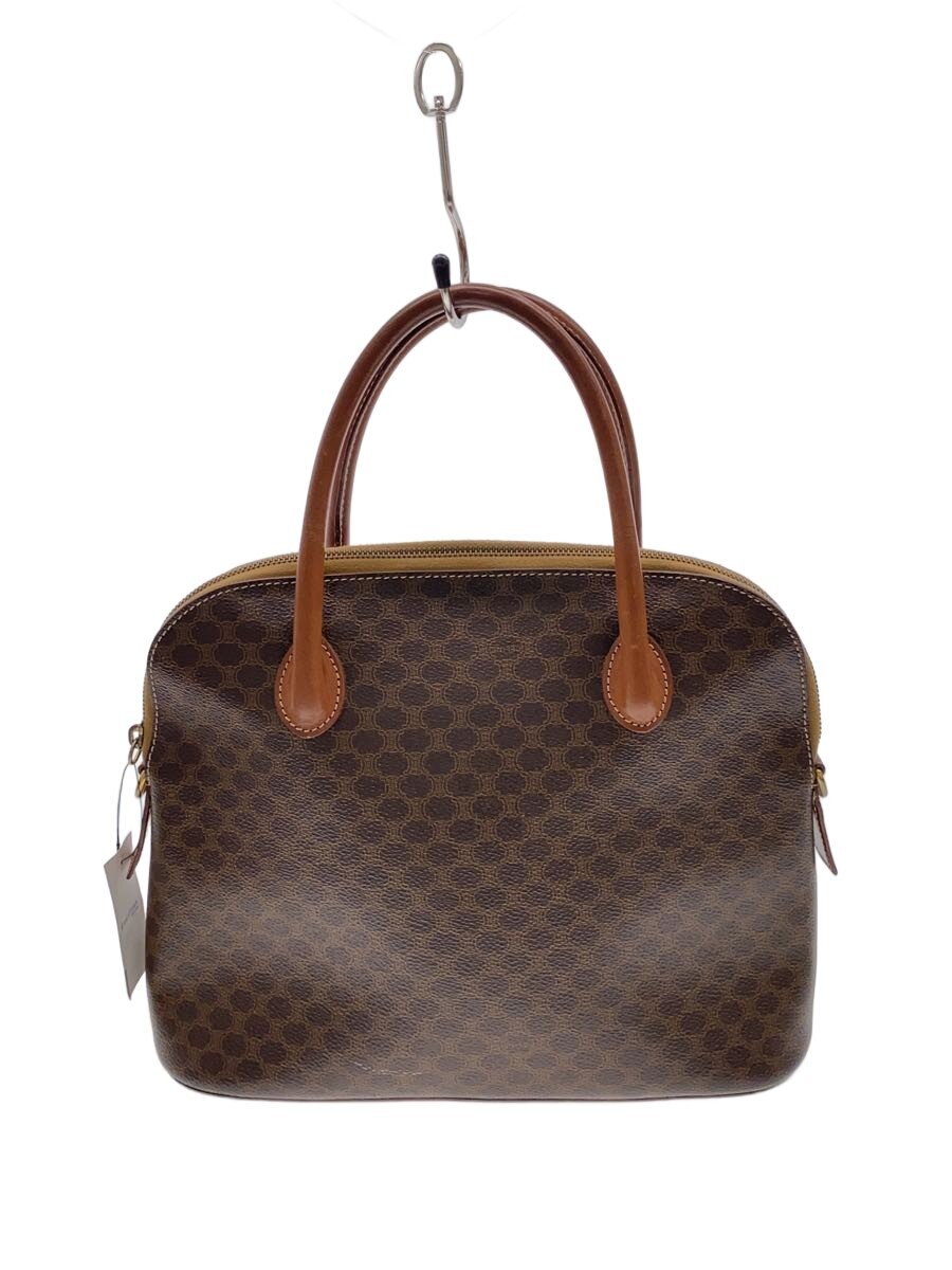 【中古】CELINE◆ハンドバック/赤銅色/総柄/セリーヌ【御徒面子】
