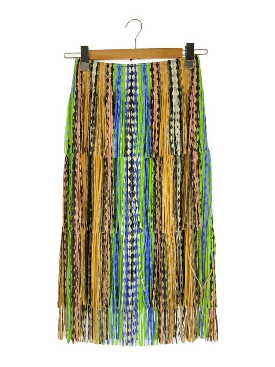 【中古】PLEATS PLEASE ISSEY MIYAKE◆スコート/4/ポリエステル/マルチ色合い/PP71-JG634【レディースお召しもの】
