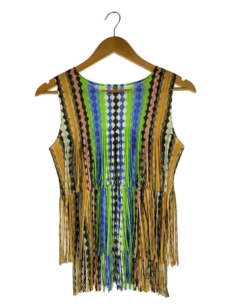 【中古】PLEATS PLEASE ISSEY MIYAKE◆ノースリーブカットソー/3/PP71-JK631【レディースお召しもの】
