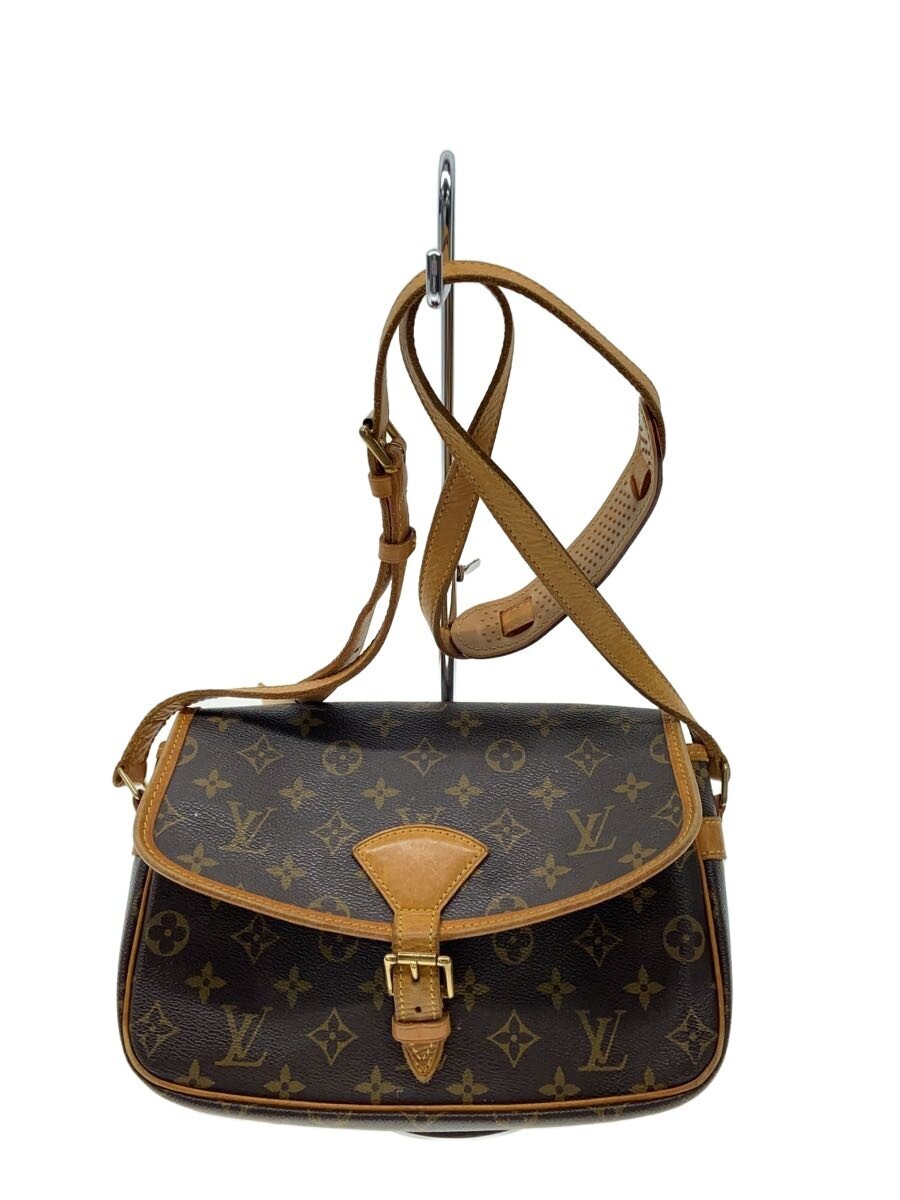 【中古】LOUIS VUITTON◆ソローニュ_モノグラム・帆布/PVC/BRW【御徒面子】