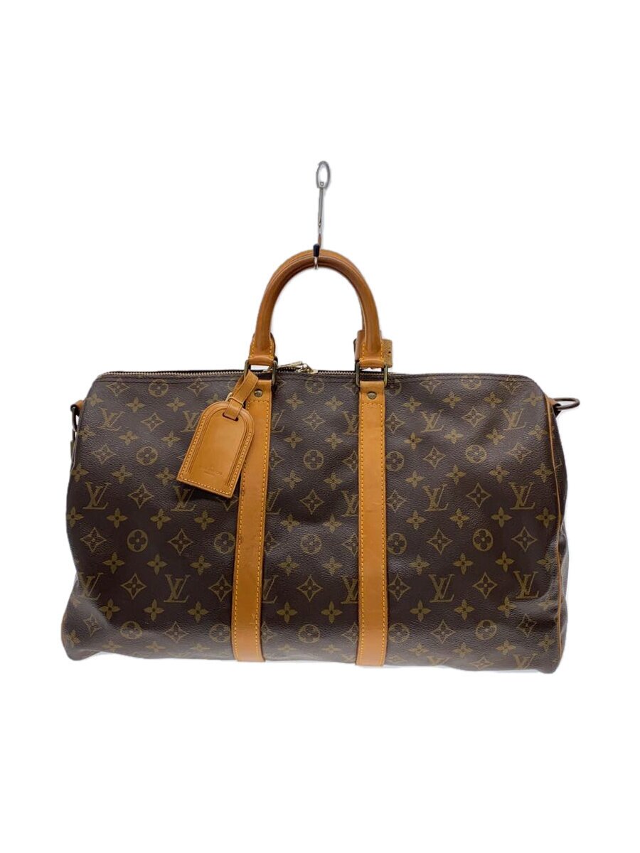 【中古】LOUIS VUITTON◆キーポル・バンドリエール45_モノグラム・帆布_BRW/PVC/BRW【御徒面子】