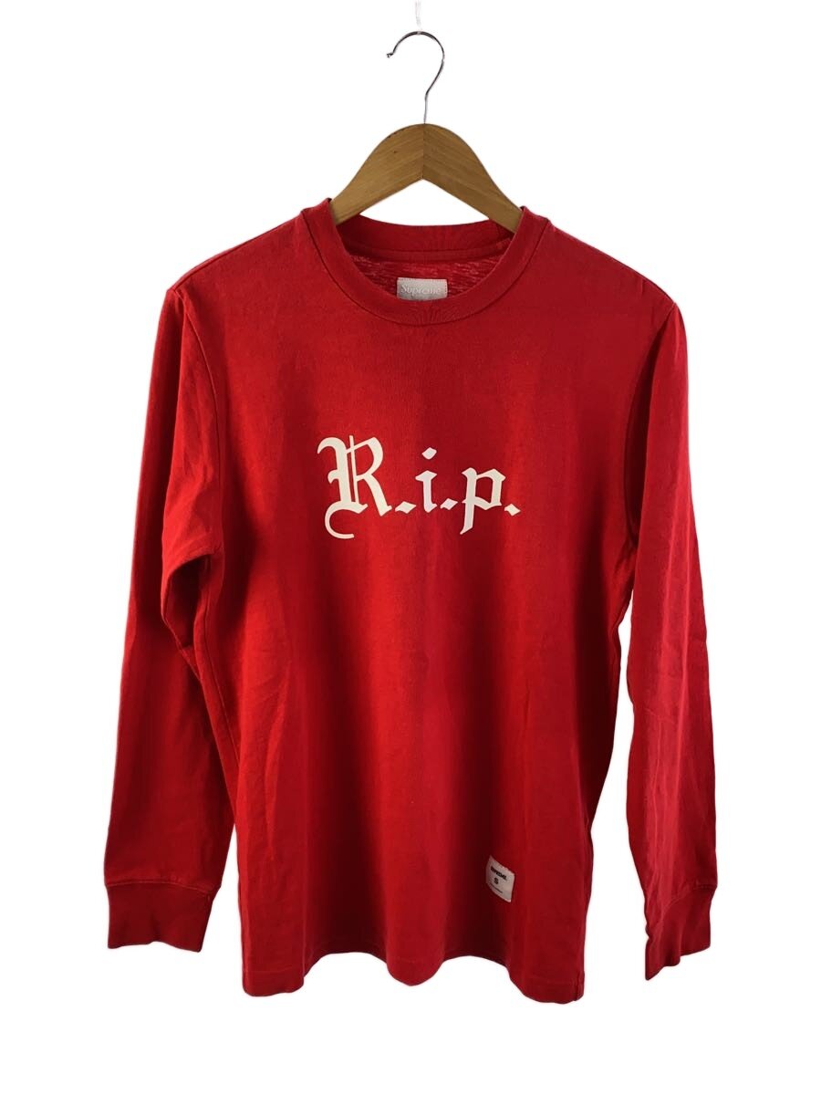 【中古】Supreme◆長袖プルオーバー/S/綿織物/RED/無地【メンズウェア】