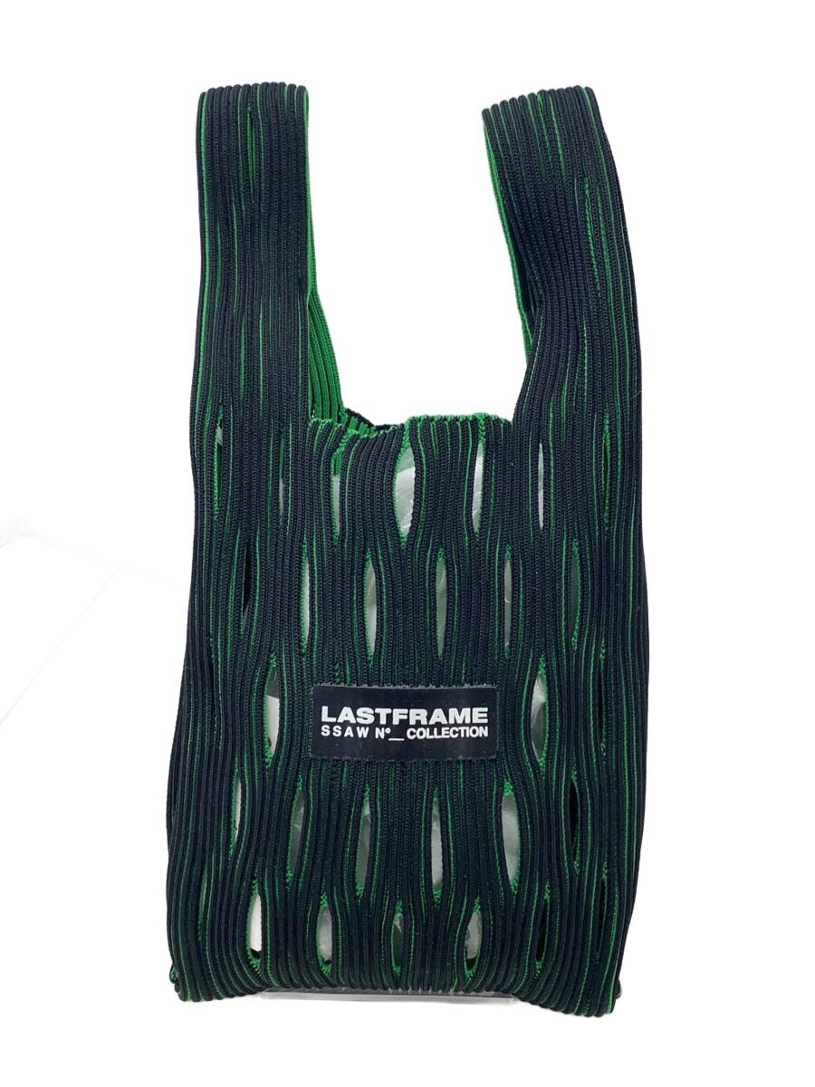 【中古】LASTFRAME◆TWO TONE MESH MARKET BAG/トートバッグ/--/BLK/引き舟付/L22202【御徒面子】