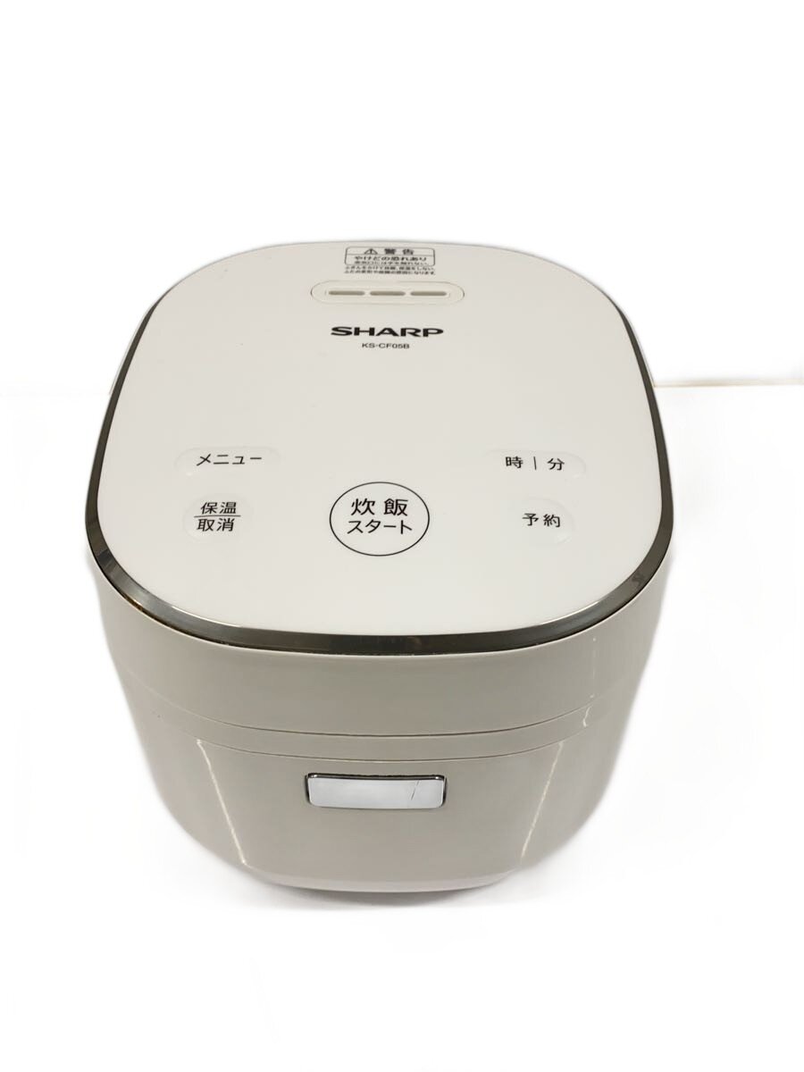 【中古】SHARP◆炊飯器 KS-CF05B-W [ホワイト系]【家電・ビジュアル・オーディオ】