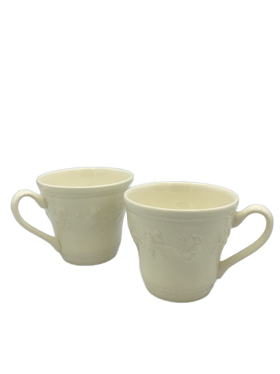 【中古】WEDGWOOD◆カップ&ソーサー/2点セット/WHT【キッチン用品】