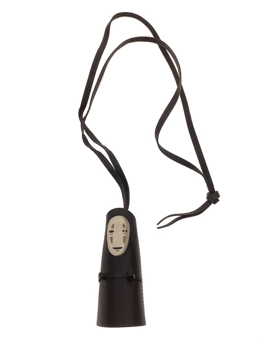 【中古】LOEWE◆カオナシキーリングチャーム/キーホルダー/なめし革/BLK/レディース【服飾雑貨他】