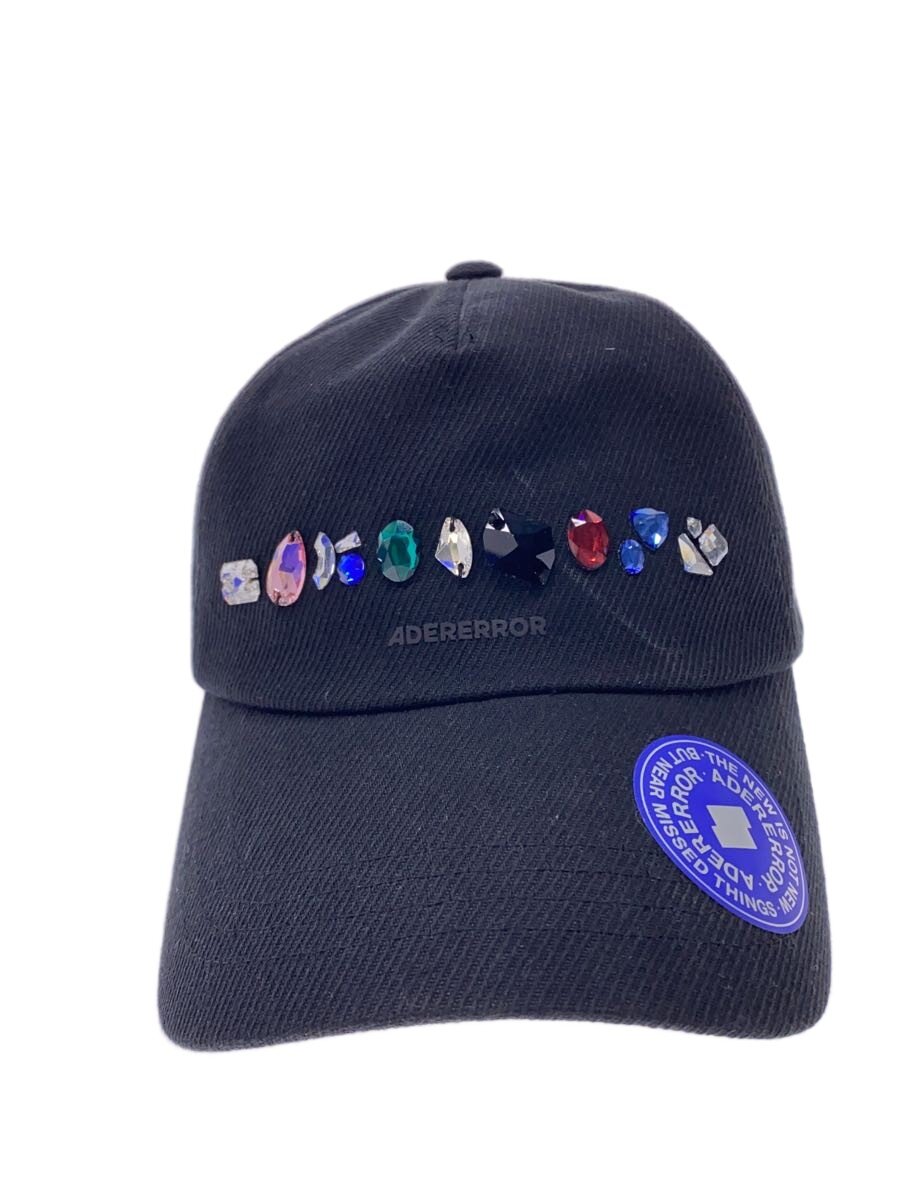 【中古】ADER ERROR◆GEMMA CAP/旗がしら/M/綿織物/BLK/メンズ【服飾雑貨他】
