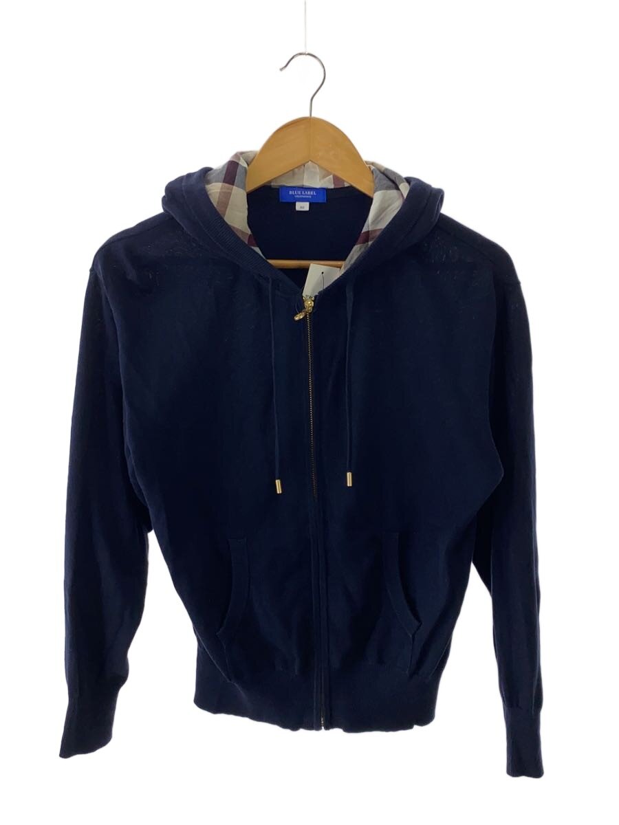 【中古】BLUE LABEL CRESTBRIDGE◆ジップパーカー/38/綿織物/NVY/55N09-781-29【レディース御召しもの】