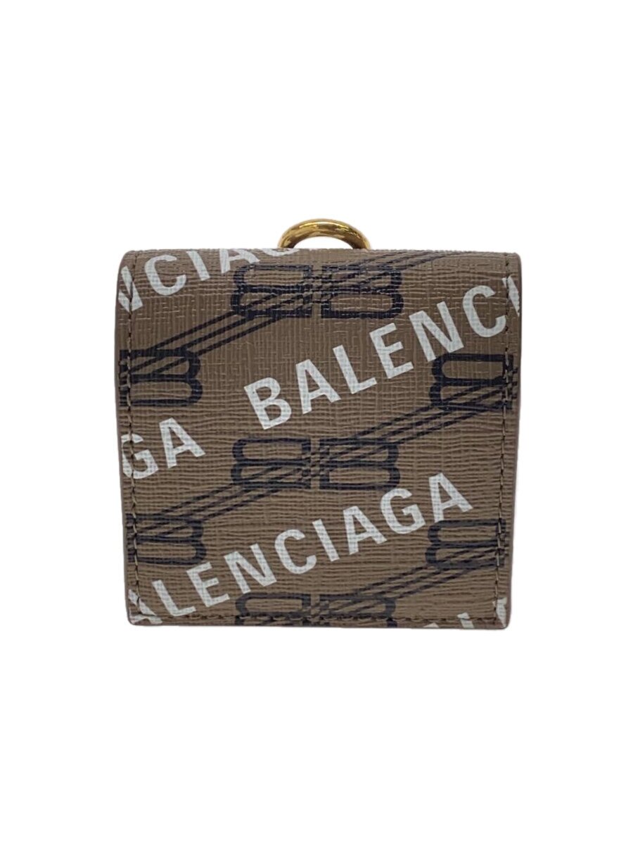 【中古】BALENCIAGA◆小物/なめし革/BRW/総柄/メンズ/702589【服飾雑貨他】