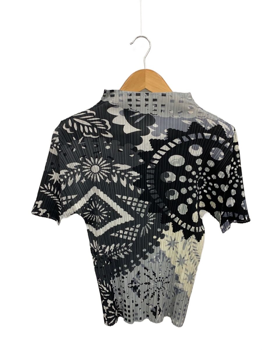 【中古】PLEATS PLEASE ISSEY MIYAKE◆半袖カットソー/4/ポリエステル/BLK/PP91-JK604【レディースお召しもの】