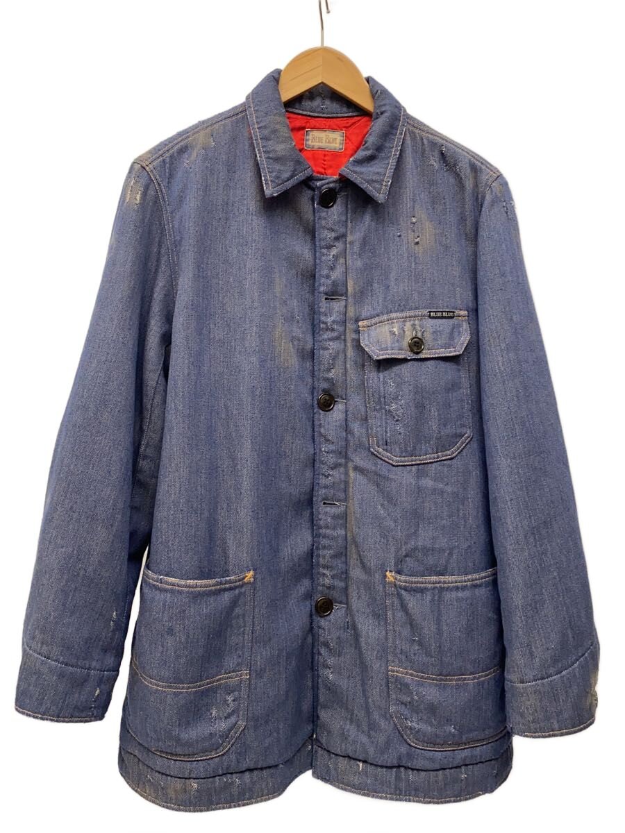 【中古】BLUE BLUE◆カバーオール/--/コットン/IDG/無地/裏地キルティング/ダメージ【メンズウェア】|2nd STREET 店