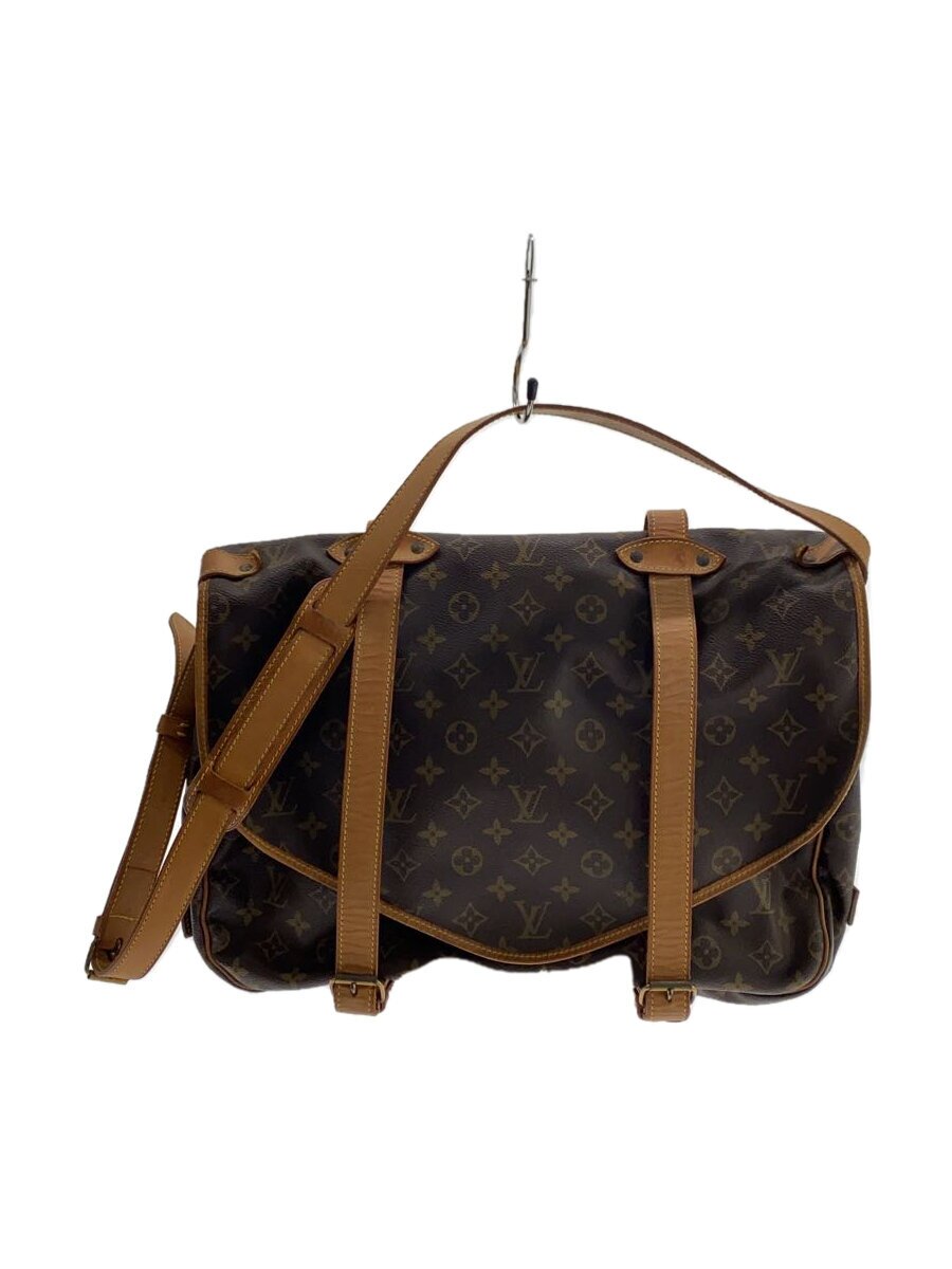 【中古】LOUIS VUITTON◆ソミュール43_モノグラム・キャンバス_BRW/PVC/BRW【バッグ】|2nd STREET 店