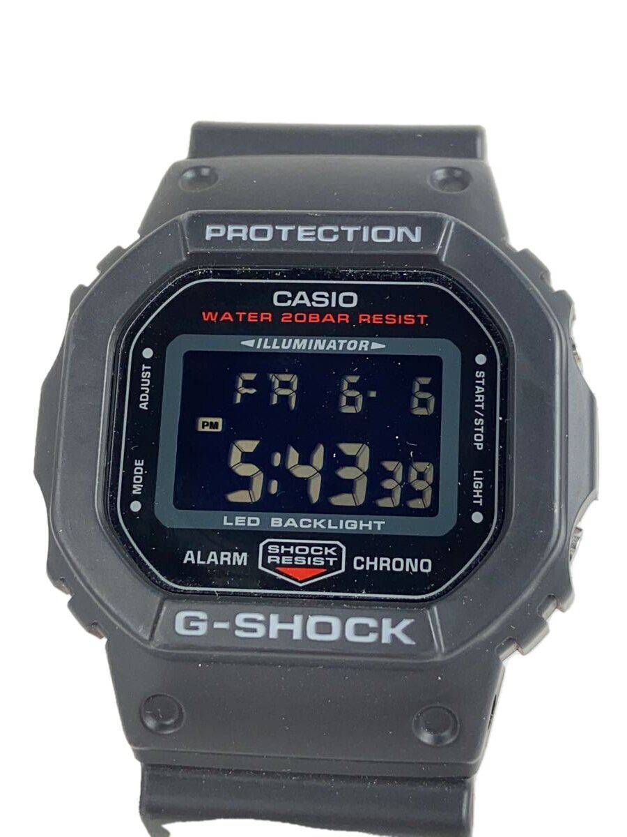 【中古】CASIO◆石英ウオッチ_G-SHOCK/デジタル/天然ゴム/BLK【服飾雑貨他】