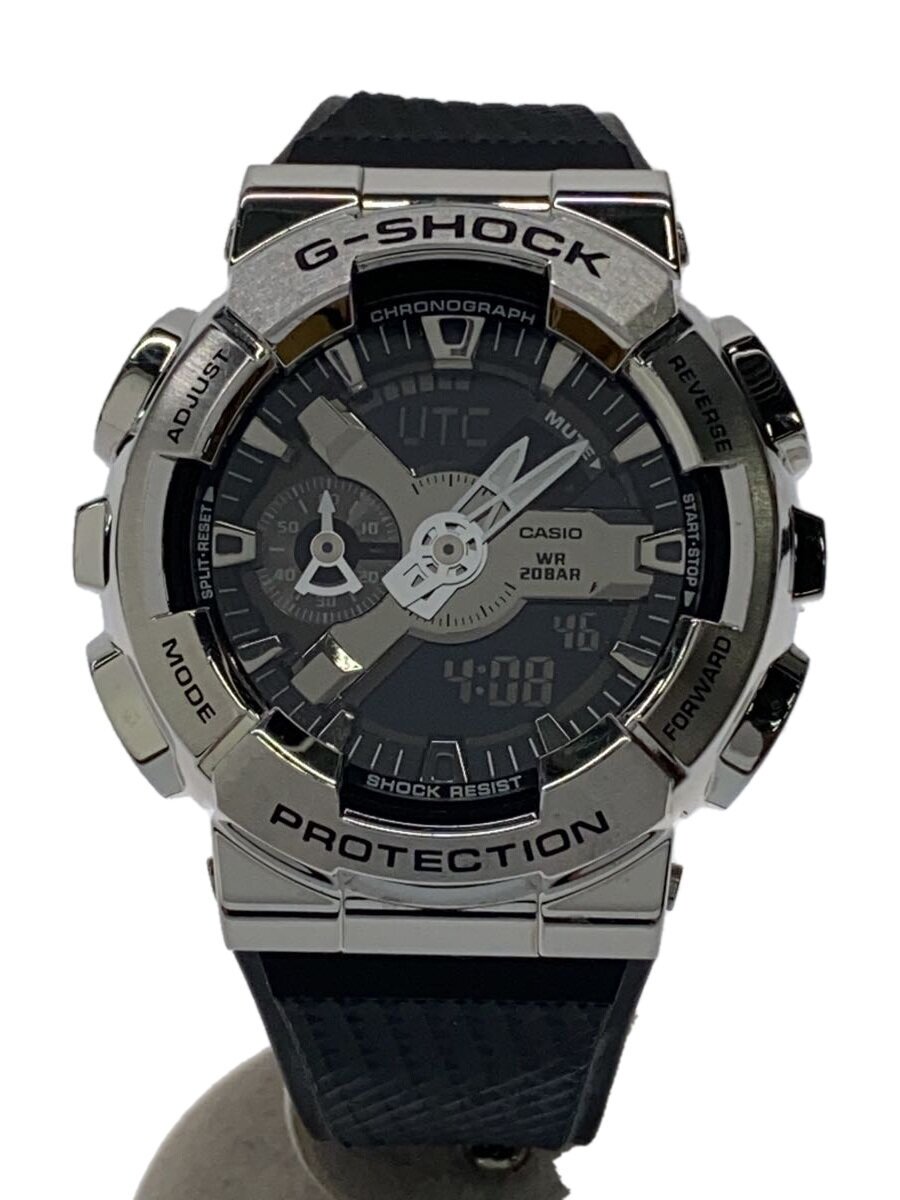 【中古】CASIO◆石英ウオッチ/デジアナ/天然ゴム/BLK/BLK/GM-110【服飾雑貨他】