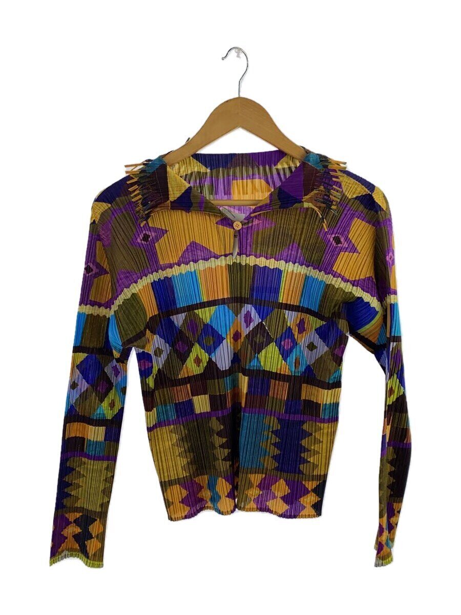 【中古】PLEATS PLEASE ISSEY MIYAKE◆長袖カットソー/3/ポリエステル/マルチカラー/pp93-jk555【レディースウェア】|2nd STREET 店