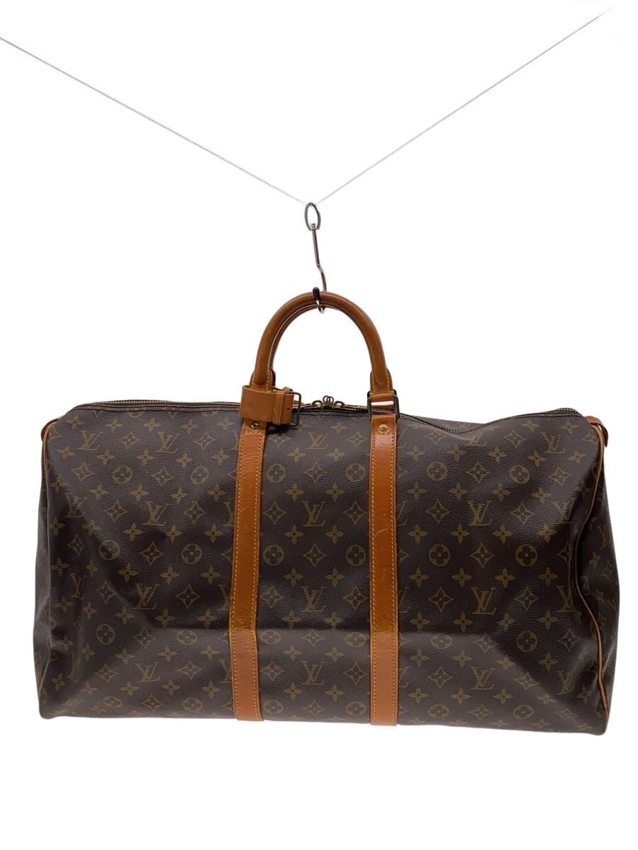 【中古】LOUIS VUITTON◆キーポル55_モノグラム・帆布/PVC/BRW/総柄【御徒面子】