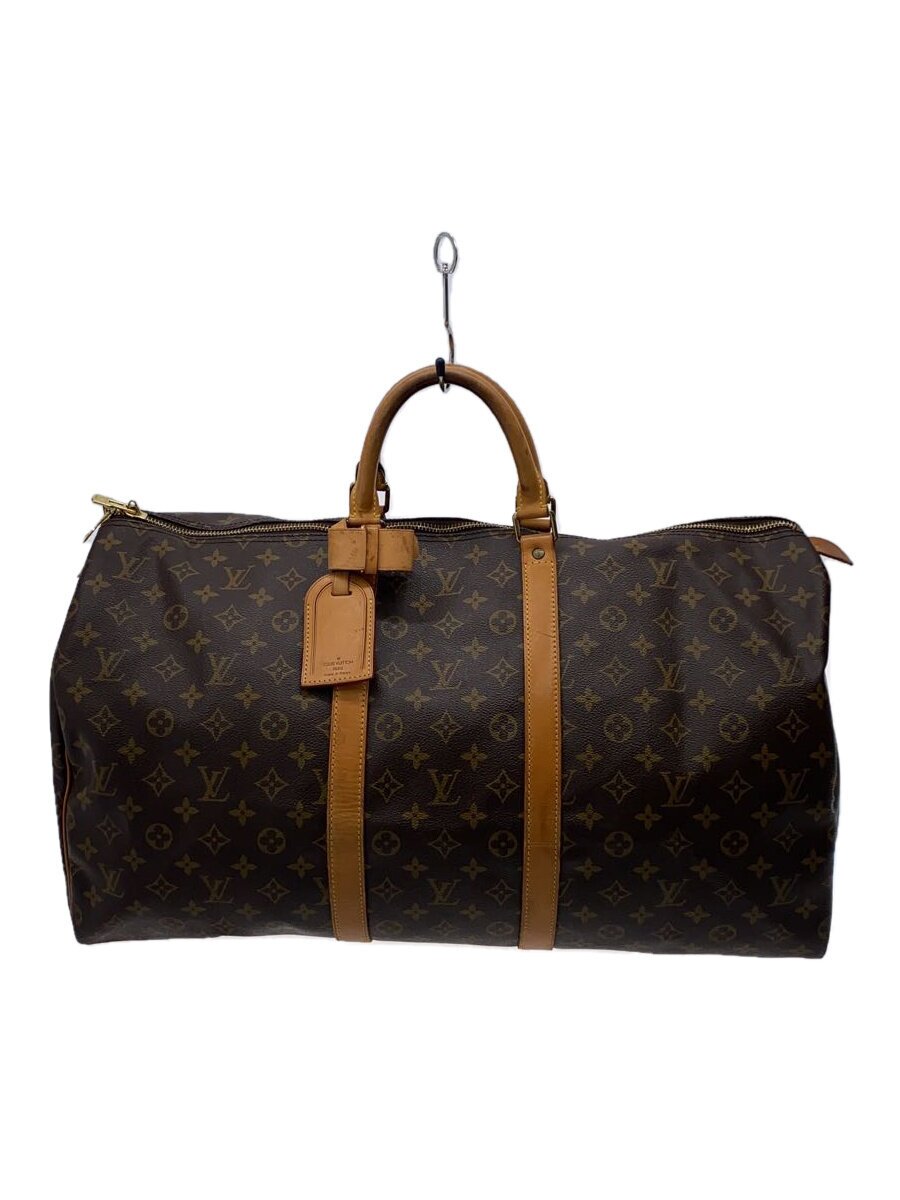 【中古】LOUIS VUITTON◆キーポル・バンドリエール55_モノグラム・帆布_BRW/PVC/BRW【御徒面子】