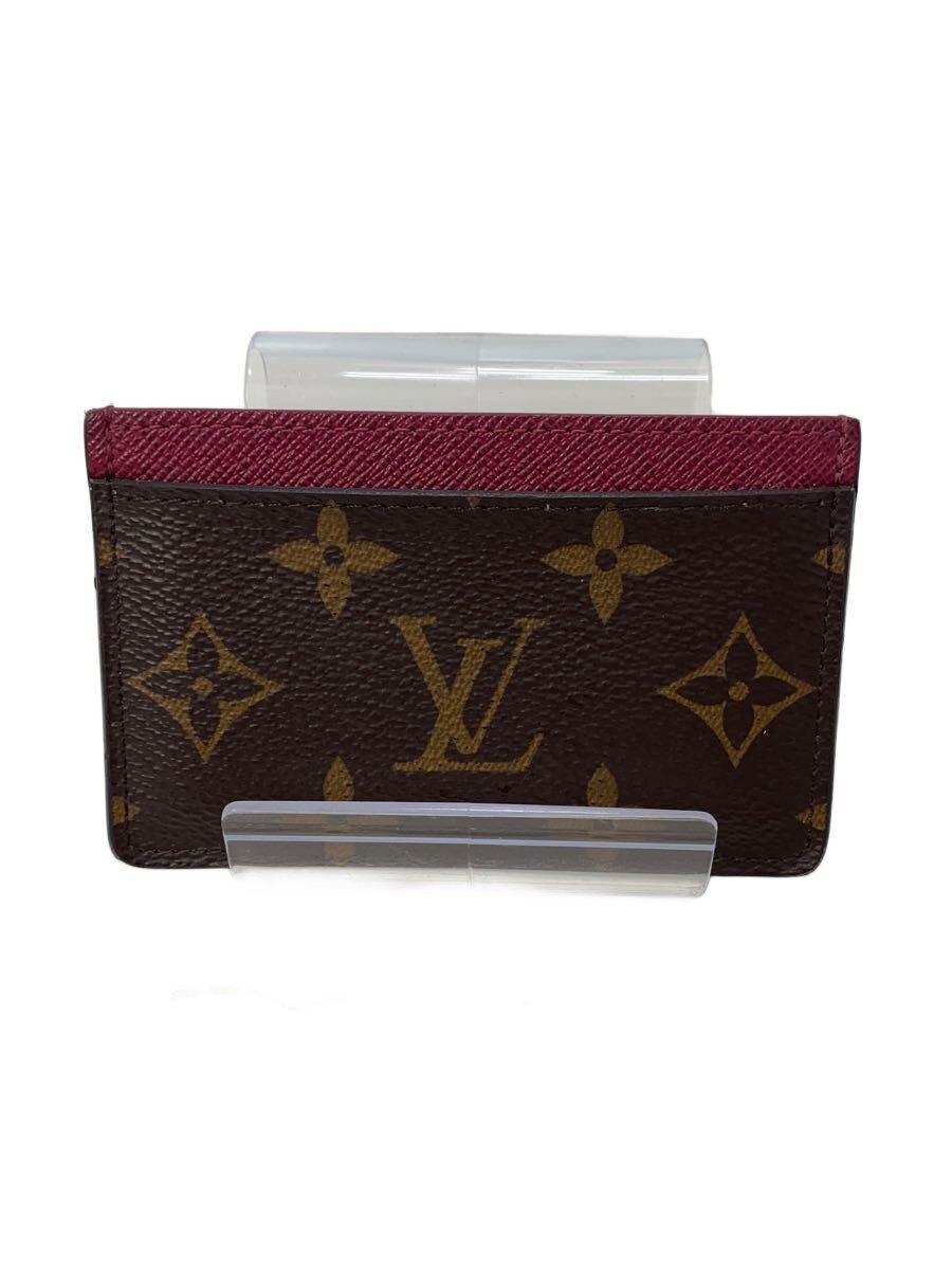 【中古】LOUIS VUITTON◆ポルト・カルト・サーンプル_モノグラム・キャンバス_フューシャ/キャンバス/RED/メンズ【服飾雑貨他】｜2ｎｄ STREET 店