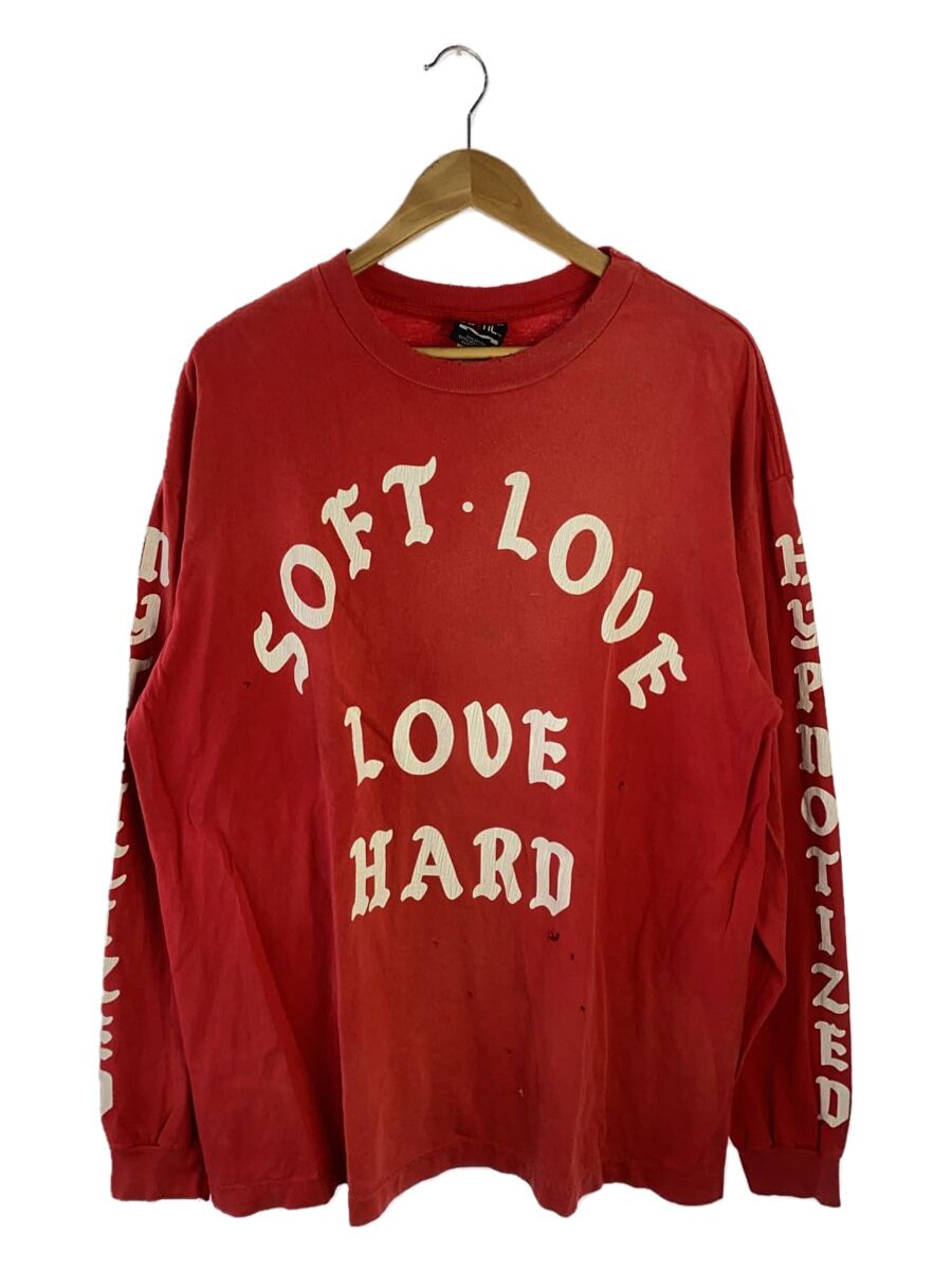 【中古】SAINT MICHAEL◆24SS/LS TEE SOFT LOVE/XL/綿織物/RED/SM-YS8-0000-021//【メンズウェア】