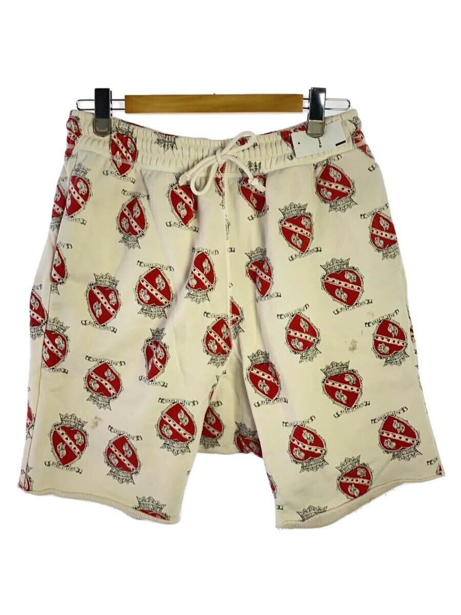 【中古】SAINT MICHAEL◆SWEAT SHORTS heart/M/綿織物/WHT/総柄/SM-S21-0000-030【メンズウェア】