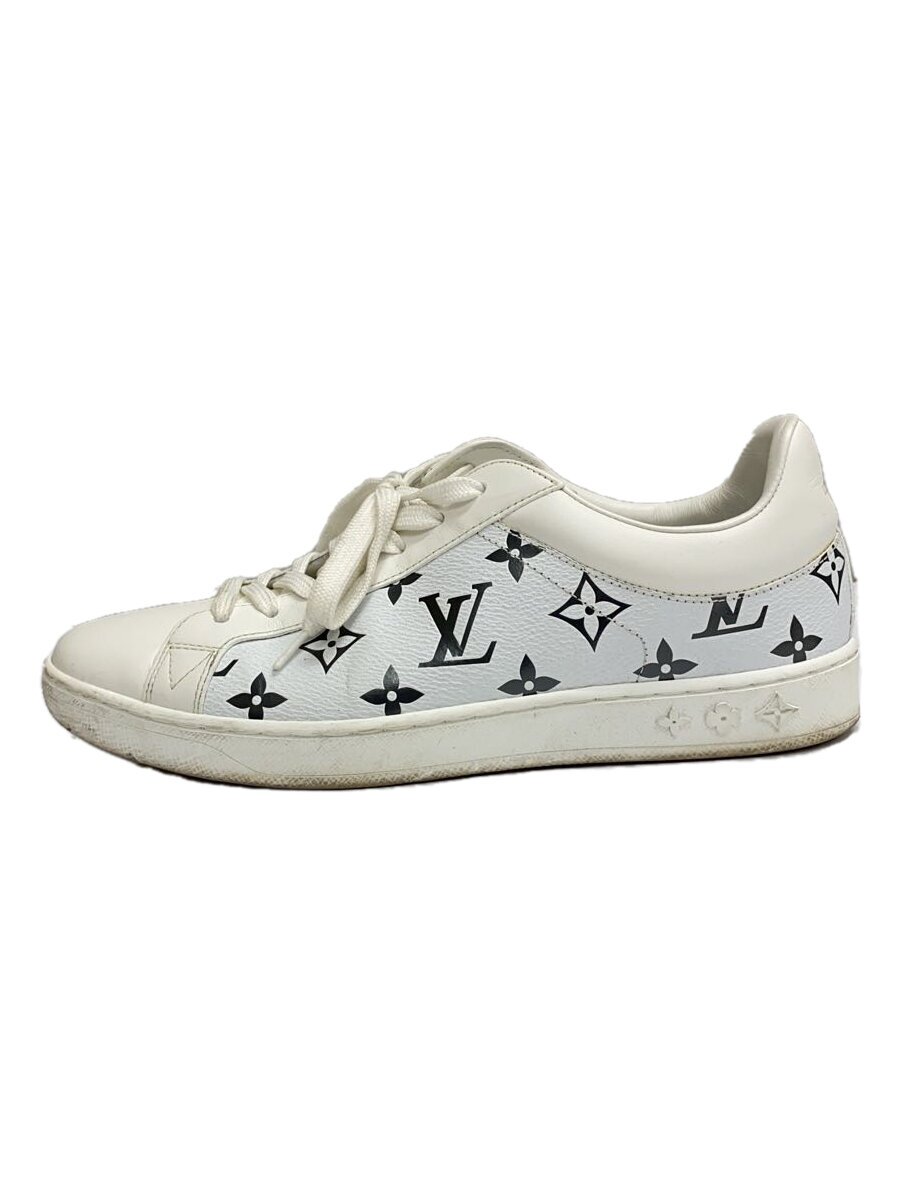 【中古】LOUIS VUITTON◆ローカットスニーカー/UK5/WHT/なめし革/ルクセンブルグライン【シューズ】
