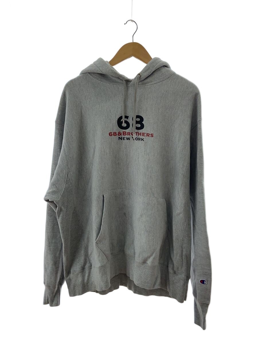 【中古】Champion◆パーカー/XL/--/GRY/衣嚢汚れた状態有【メンズウェア】