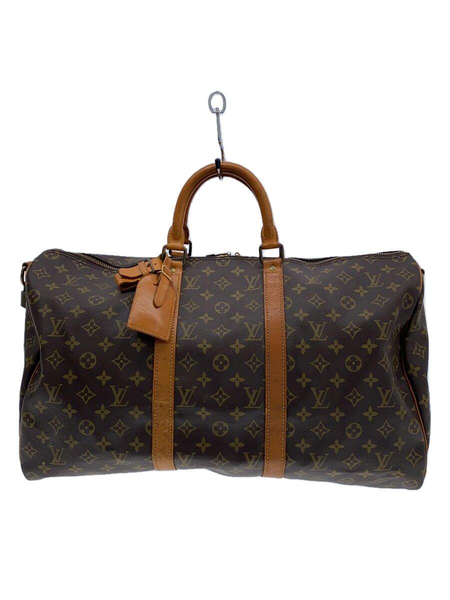 【中古】LOUIS VUITTON◆キーポル・バンドリエール50_モノグラム・帆布_BRW/PVC/BRW【御徒面子】