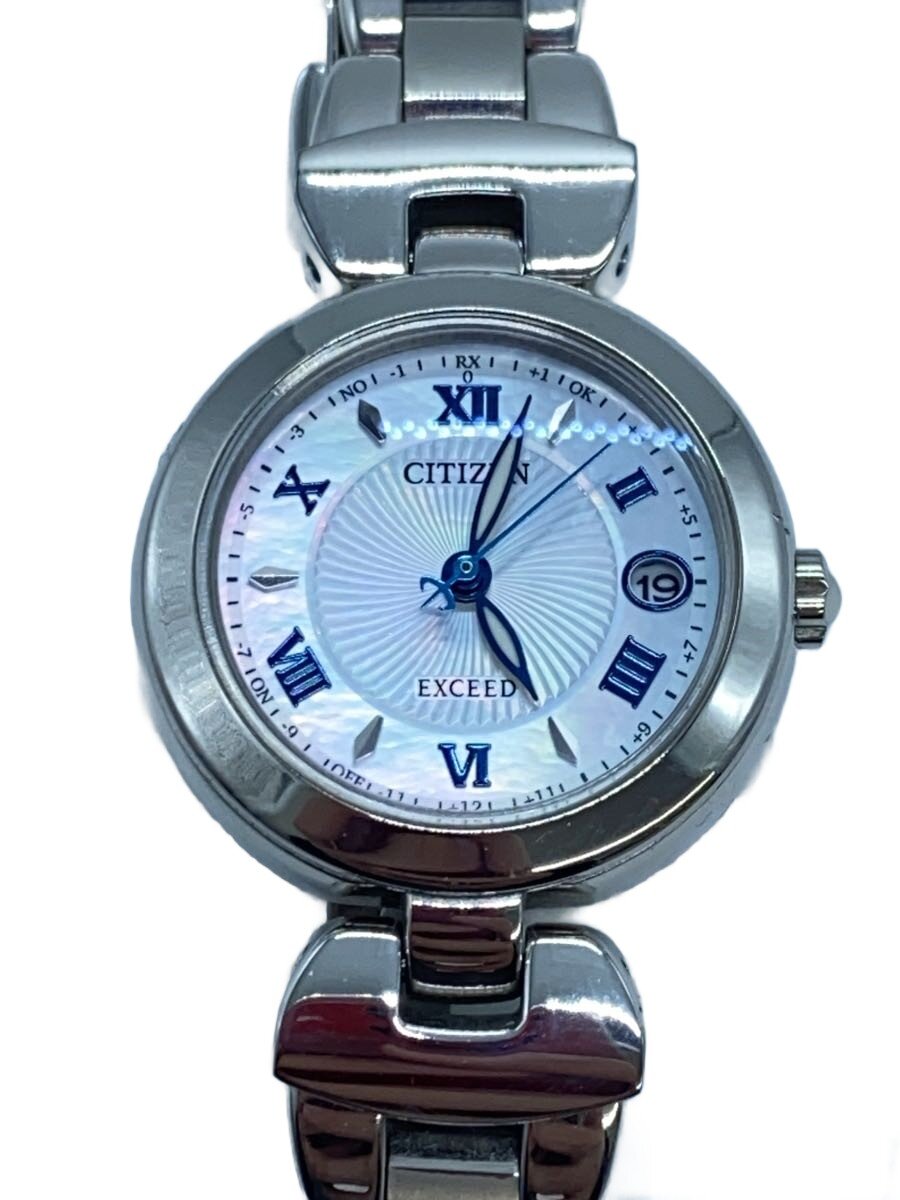 【中古】CITIZEN◆ソーラーウォッチ/アナログ/WHT/SLV/チタン/H060-T025781 ES9420-58A【服飾雑貨他】