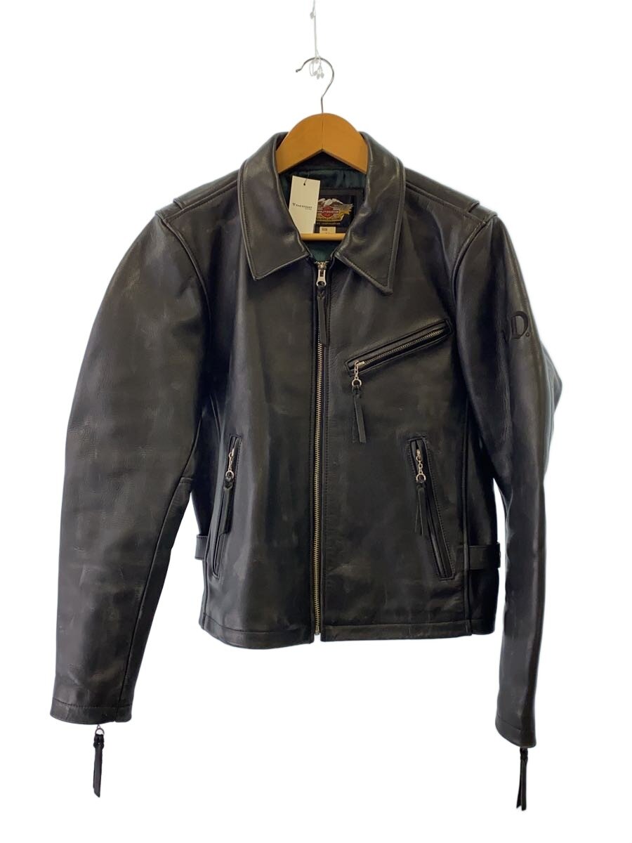 【中古】HARLEY DAVIDSON◆レザージャケット・ブルゾン/M/牛革/BLK/無地/40492【メンズウェア】|2nd STREET 店